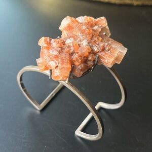 Sterling silver and aragonite bracelet